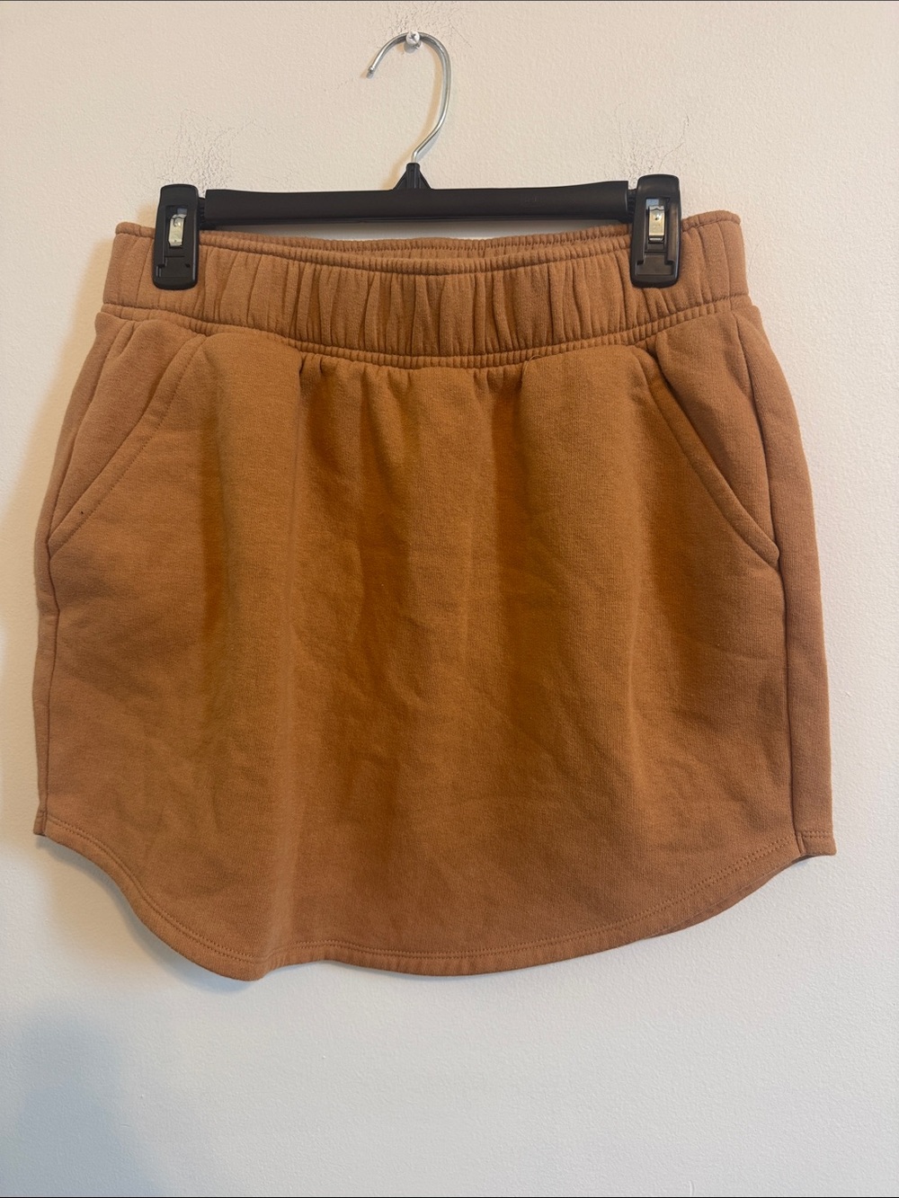 wild fable Camel Brown Elastic-Waist Mini Skirt